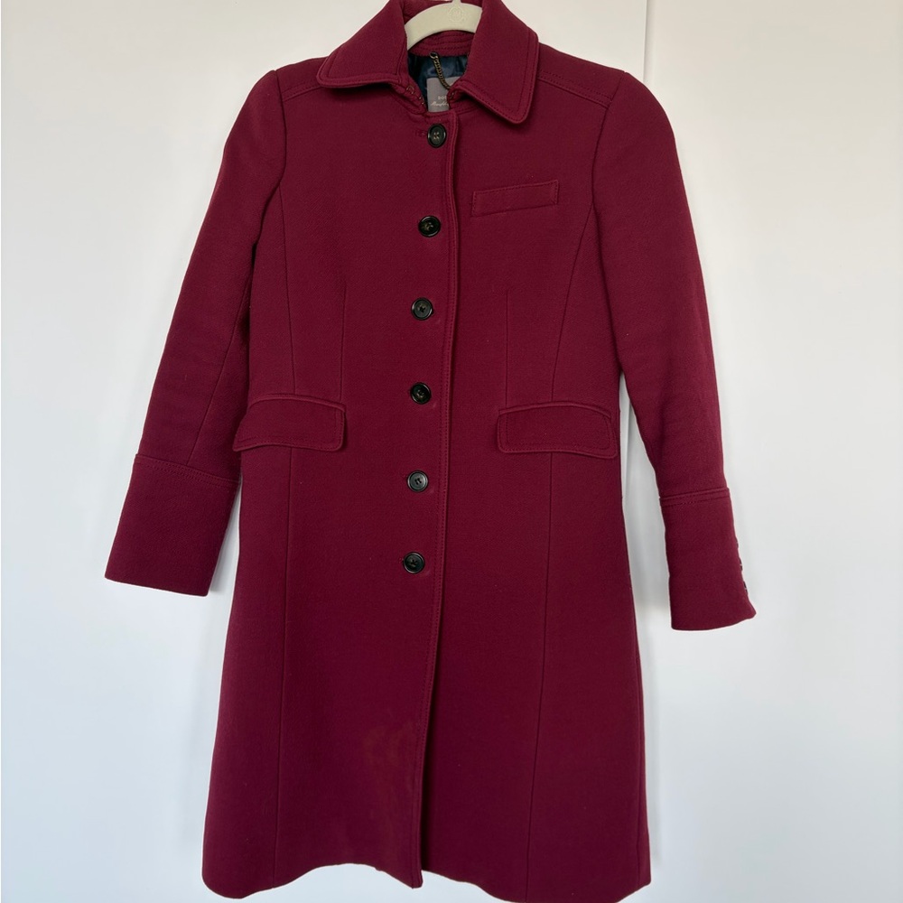 J. Crew Women's Burgundy Red Trench Coat